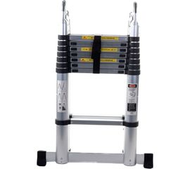 Двухсторонняя телескопическая лестница с шарниром Алюмет 2.5+2.5 м DTLH 2.5 