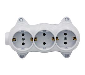 Трехместная розетка SVET РА16-5223 белая серия ретро SV0302-0023 