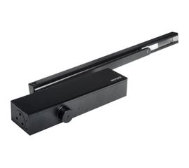 Дверной доводчик DOORLOCK DL300S BC size 3-5 со скользящей тягой, черный, с функцией Hold Open 75558 