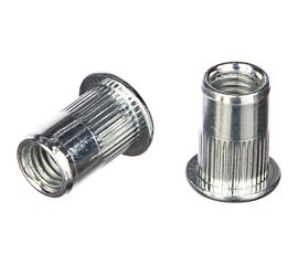 Заклепка с внутренней резьбой цилиндрический бортик Kenner Белый цинк м8х1,25х18 350шт зрц8 