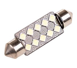 Автолампа диод SKYWAY T11 C5W 10SMD диодов с цоколем 1-контурная белая S08201401 