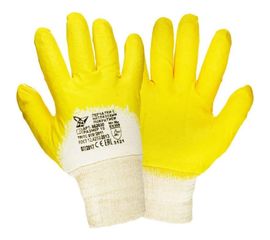 Перчатки с нитриловым покрытием Fort Лайт, желтые, арт. 0516, 501140305 