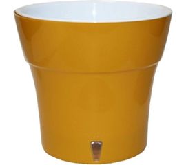 Горшок SANTINO ДАЛИ 2.1 л, 16.5х15 см, карамель/белый 058316 