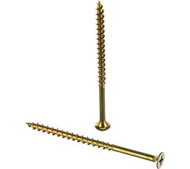 Саморезы с потайной головкой и крупным шагом МТК желтый цинк 1 кг, 4,2 х 75 113077 