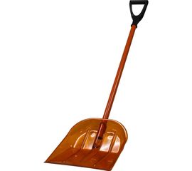 Снеговая лопата из поликарбоната CARBOLUX ПК-4 оранжевая с алюминиевым черенком и ручкой 44310 