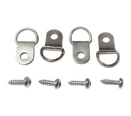 Петля-подвес ЕВРОПАРТНЕР D-кольцо для картины, фоторамки, никелированная сталь 4 шт. 16 0322 1 