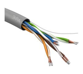 Кабель витая пара ЭРА U/UTP 4x2x25AWG Cat5e CCA PVC 305м SIMPLE 2/30 Б0044435 