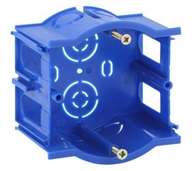 Промежуточный подрозетник ЭРА UniPost 68х45мм для твердых стен синий IP30 Б0039062 