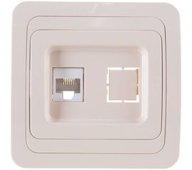 Компьютерная розетка UNIVersal Валери слоновая кость ivory Б-В0035 