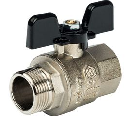 Шаровой полнопроходной кран STOUT ВР/НР, ручка бабочка 3/4 RG008Q0BRA8ES0 