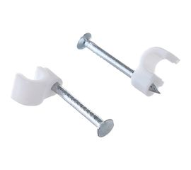 Круглая скоба с гвоздем Зубр для крепления кабеля 3мм, 50шт 45111-03 