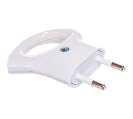 Вилка ЭРА V1 б/з 6A с кольцом непрямой ввод белая Б0019182 