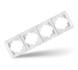 Рамка UNIVersal Маргарита 4-х местная, горизонтальная, белый МР004Г 