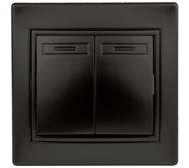 Двойной выключатель Intro 110405 10А, 250В, IP20, СУ, Plano, антрацит Б0044563 