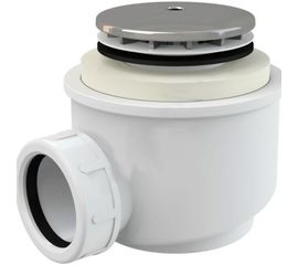 Сифон для поддона Alca Plast 1 1/2x40 h-72 мм, слив крышка, D-71 мм A47CR-50 025-1103 