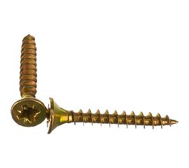 Универсальный саморез по дереву КрепСтройГрупп 3,5х25 желтый цинк, 500 шт. 145407 