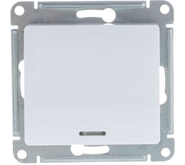 Механизм переключателя Schneider Electric 1-кл GLOSSA с подсветкой белый SchE GSL000163 
