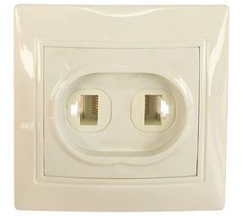 Компьютерная розетка UNIVersal Севиль 2-ая белая 1086 