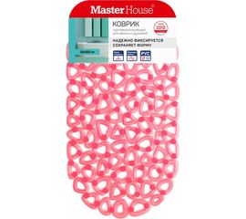 Противоскользящий коврик для ванны/душевой кабины Master House Тенерифе 36х68 см, розовый 60617 