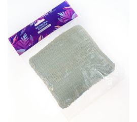 Банная мочалка EUROHOUSE 15х16см, двусторонняя сизаль+хлопок 13726 