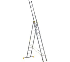 Трехсекционная алюминиевая лестница Алюмет Серия Р3 9312 