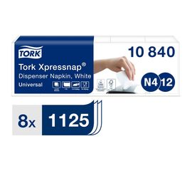 Диспенсерные салфетки TORK Universal сложение Interfold, белые, N4 10840 21889 