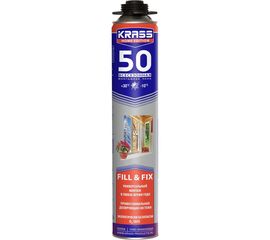 Монтажная пена KRASS Home Edition 50 пистолетная всесезонная 0,75 л Лк-00005592 
