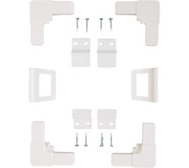 Набор для москитных сеток Агат уголки, крепления, ручки , пластик, белый 6225.07 