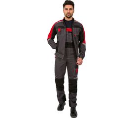 Костюм Факел Формула серый/красный/черный, р.56-58; рост 170-176 87473497.007 