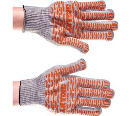 Утепленные акриловые перчатки с начесом Gigant с ПВХ нанесением, 10 класс, 100 пар GHG-08-2 