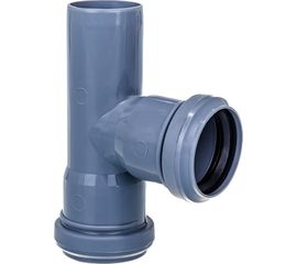 Канализационный тройник RTP D 40х40 мм, 87 град, серый 16742 