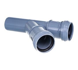 Канализационный тройник RTP D 32х32 мм, 45 град, серый 27155 