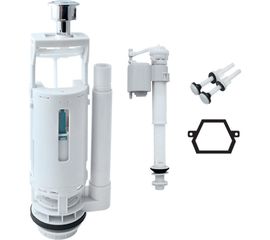 Двухуровневая водосливная арматура нижний подвод Тип B, трапециевидная резинка IDDIS F012400-02K 