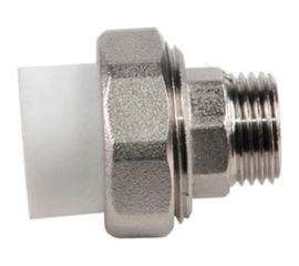 Муфта комбинированная RTP разъемная, американка, наружная резьба, D25х3/4 мм 10644 