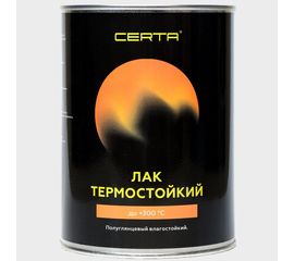 Термостойкий лак CERTA (до 300 градусов; полуглянцевый; влагостойкий; 0.8 кг) KRGL0001 