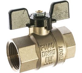 Шаровой полнопроходной кран STOUT ВР/ВР, ручка бабочка SVB-0002-000025 