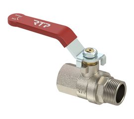 Кран шаровой RTP латунный, вн/нар., PN 25, рычаг, G 1/2 25823 