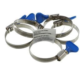 Хомут бабочка РОССНА 32х50 мм нержавеющая сталь, винт, 5 шт. Р860697 DIY 