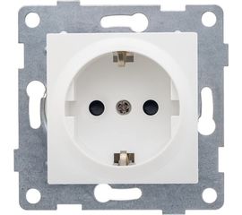 Розетка GUSI ELECTRIC Ugra МЕХ 1-ой с/з с з/ш, СУ, 16А, 250В, белый С11Р4-001 