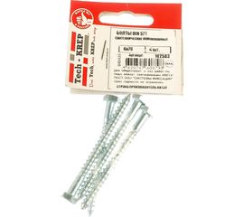 Сантехнический болт DIN 571 оцинкованный 6х70, 4шт - пакет Tech-Krep 102583 