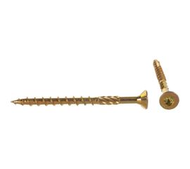 Шуруп Rusconnect CS 06080 с/нарез. д/дерева, потай, 6х80, 200 шт. Желтый цинк 310608 