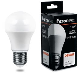 Светодиодная лампа FERON PRO LB-1017 шар E27 17W 6400K OSRAM LED 38040 