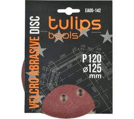 Диск шлифовальный с липучкой (5 шт; 125 мм; P120) Tulips tools EA05-142 