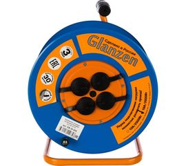 Силовой удлинитель на катушке GLANZEN 4 гнезда КГ 3х1,5 EB-30-009 00-00005302 