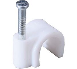 Пластиковая круглая скоба с гвоздем FORTISFLEX СПК 6 50шт 49458 