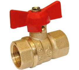 Шаровой кран БАЗ 11Б27п1 Ду15, А30/1, вр/вр, бабочка, латунь БАЗ.А30.1.15 