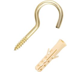 Крюк-шуруп ЕВРОПАРТНЕР латунир. d2,8хL25 мм 3 шт. 13 4823 1 