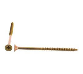 Шуруп Качественный КРЕПЕЖ желтый цинк 6.0x100, 35 шт. 0300531 КЧ 