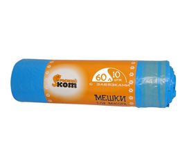 Мешки синие для мусора с завязками (10 шт; 60 л) Рыжий кот 310325 