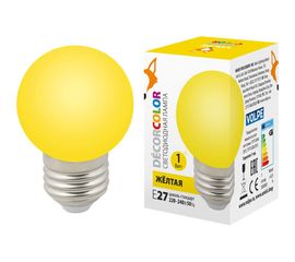 Декоративная светодиодная лампа Volpe LED-G45-1W/YELLOW/E27/FR/С UL-00005649 